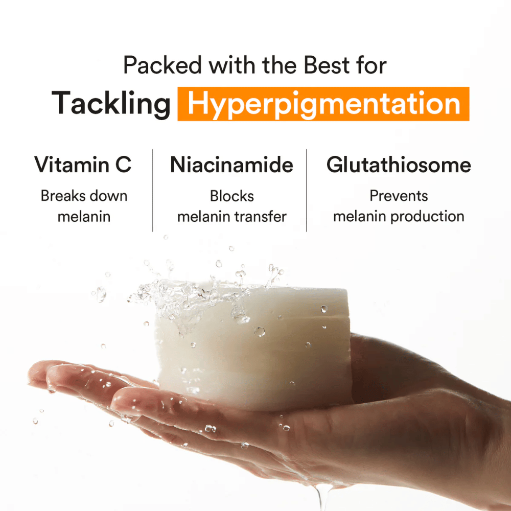 Toner pads iluminadoras com vitamina C, niacinamida e glutathiosome contra a hiperpigmentação.