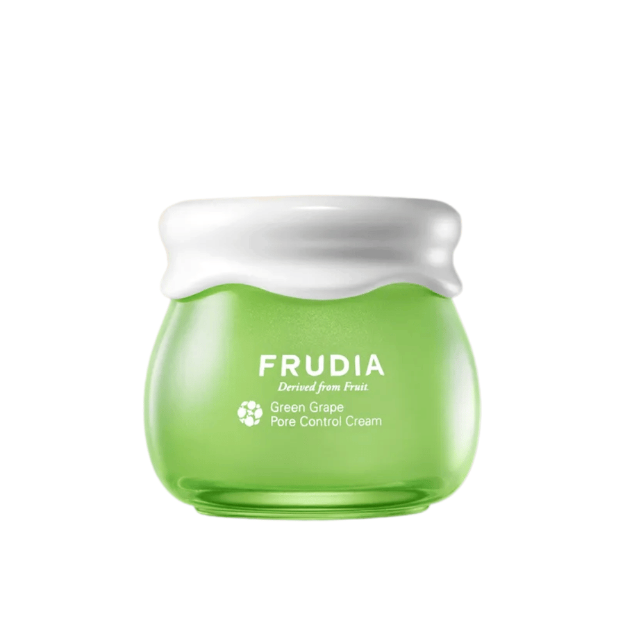 FRUDIA Green Grape Pore Control Cream – creme facial que reduz poros com extrato de uva verde para pele oleosa e mista.