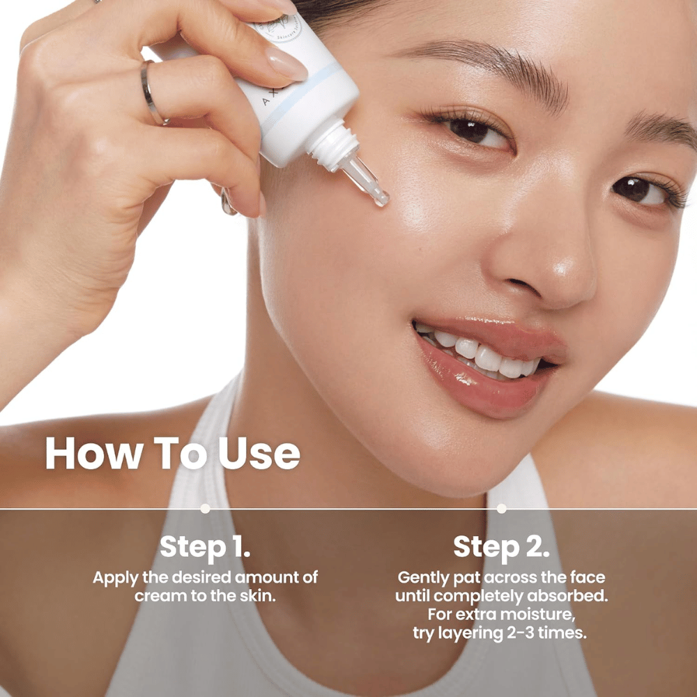 AXIS-Y Heartleaf My Type Calming Cream – aplicação de creme facial calmante