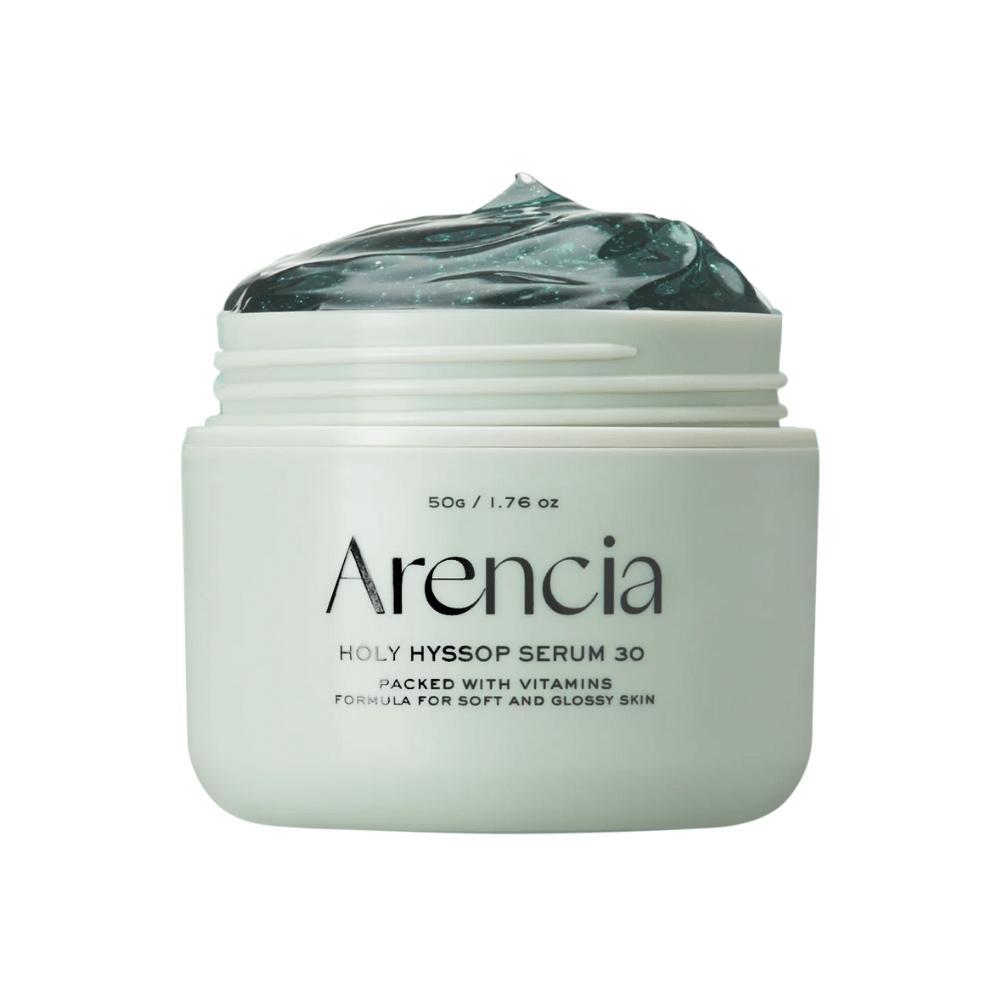 Arencia Holy Hyssop Serum 30 – poderoso sérum vitamínico com extrato de hissopo francês que suaviza a pele e melhora o brilho e a elasticidade.