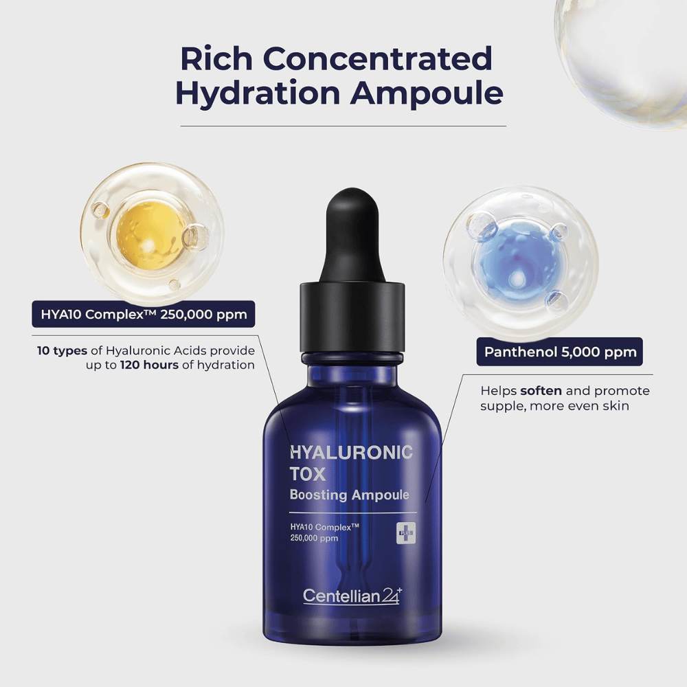 3. Centellian24 Hyaluronic Tox Boosting Ampoule – sérum com 10 tipos de ácido hialurónico e pantenol