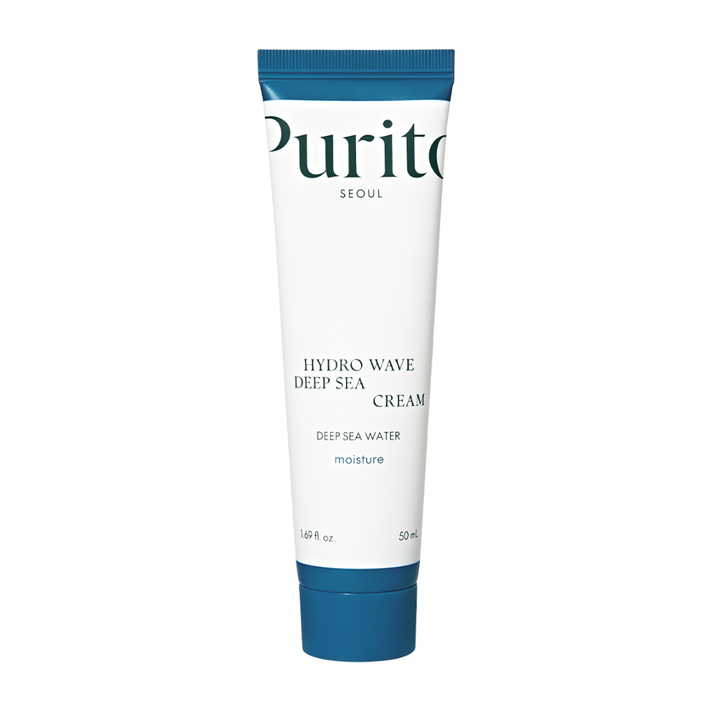 Purito Hydro Wave Deep Sea Cream hidrata a pele profundamente com a ajuda de água rica em nutrientes do mar profundo. Este creme de fácil absorção deixa a pele macia e hidratada sem parecer pesada. Perfeito para uso diário e para todos os tipos de pele.