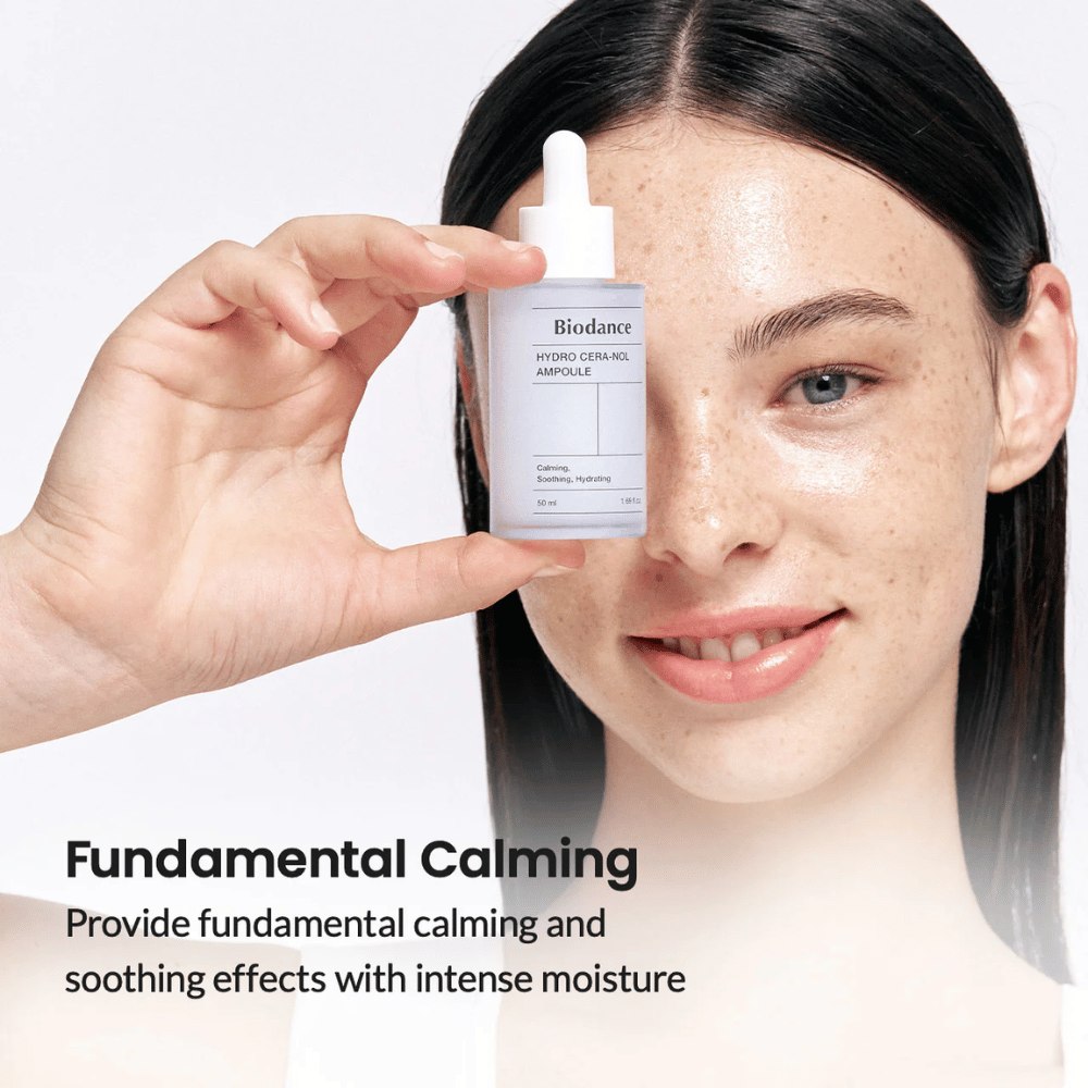 Biodance Hydro Cera-Nol Ampoule – Hidratação calmante e intensa.

💧 Hidratação profunda – Previne a secura e fortalece a barreira de umidade da pele.
🌿 Efeito calmante – Reduz a irritação e a vermelhidão para pele sensível.
🛡️ Protege a pele – Melhora a elasticidade e fortalece a barreira da pele.

Perfeito para uma pele equilibrada, hidratada e radiante!