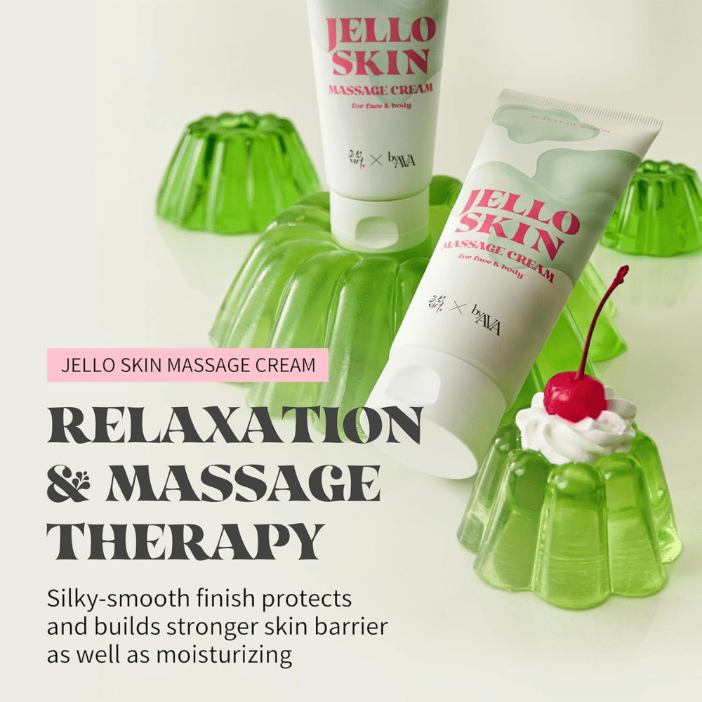 Beauty of Joseon Jello Skin Massage Cream para massagem relaxante do rosto e do corpo que hidrata e fortalece a barreira cutânea.