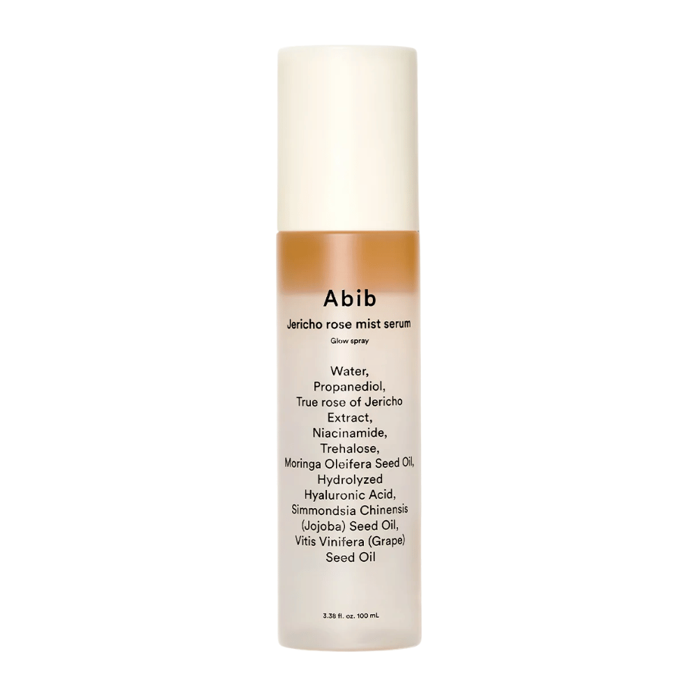 Imagem do produto em Abib Jericho Rose Mist Serum 100 ml. Spray facial hidratante com ácido hialurônico e rosa de Jericó.