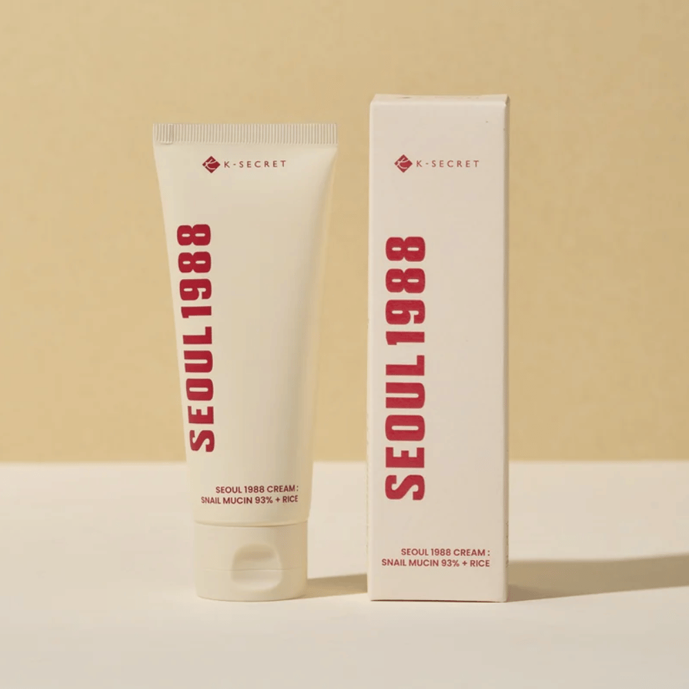 Imagem do produto com embalagem para SEOUL 1988 Cream : Snail Mucin 93% + Rice 100ml