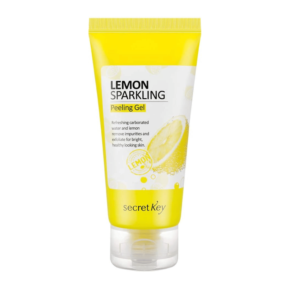 Secret Key Lemon Sparkling Peeling Gel – gel esfoliante coreano com gás carbônico e extrato de limão que limpa os poros e uniformiza o tom da pele.