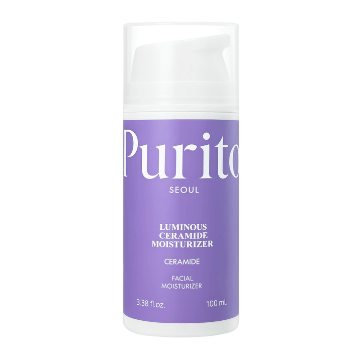 Purito Luminous Ceramide Moisturizer creme facial – creme hidratante com ceramidas que ajuda a fortalecer a barreira cutânea, hidratar a pele e proporcionar uma pele macia e equilibrada.