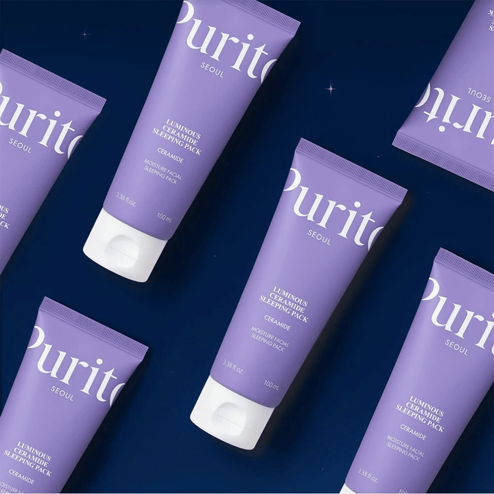 Purito SEOUL Luminous Ceramide Sleeping Pack – máscara noturna hidratante com ceramidas que fortalece a barreira da pele e dá brilho