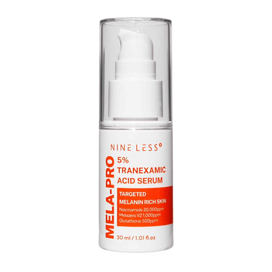 NINE LESS MELA-PRO 5% Tranexamic Acid Serum 30 ml, sérum coreano contra manchas de pigmentação e tom de pele irregular.