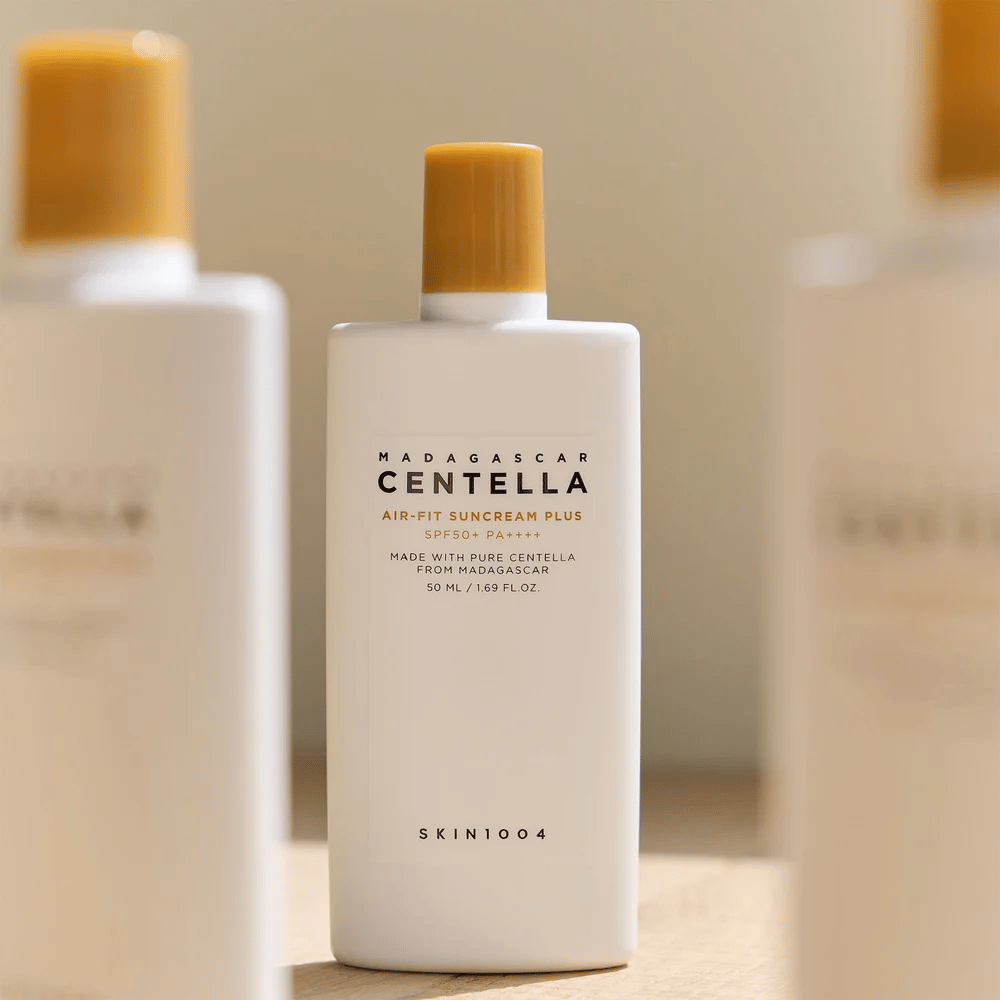 SKIN1004 Madagascar Centella Air-Fit Suncream Plus SPF50+ PA++++ protetor solar com centella asiatica que protege a pele contra os raios UV e acalma a pele sensível