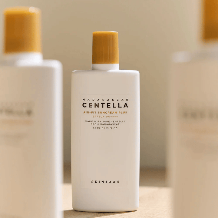 SKIN1004 Madagascar Centella Air-Fit Suncream Plus SPF50+ PA++++ protetor solar com centella asiatica que protege a pele contra os raios UV e acalma a pele sensível