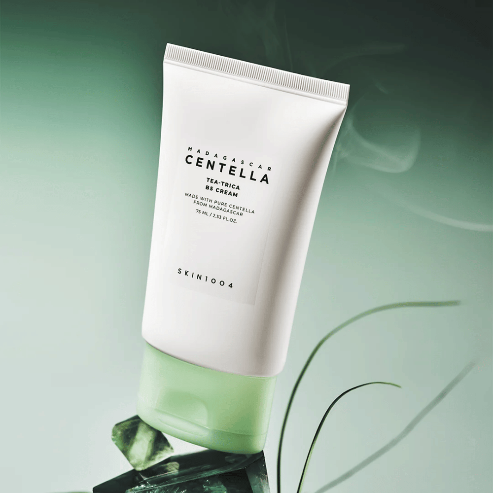 Creme facial de centella asiatica que acalma a pele, reduz a inflamação e proporciona hidratação intensa sem sensação pesada