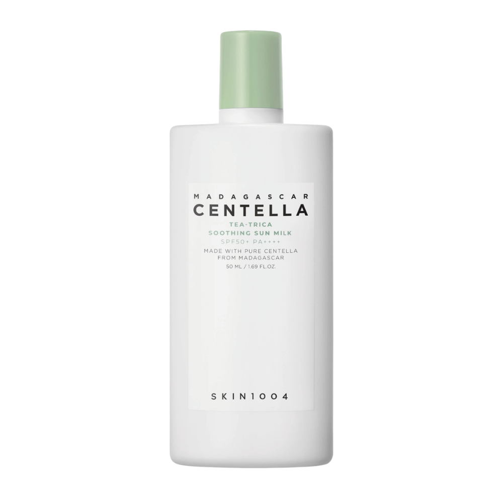 SKIN1004 Madagascar Centella Tea-Trica Soothing Sun Milk SPF50+ PA++++ protetor solar com Centella Asiatica e Tea Tree