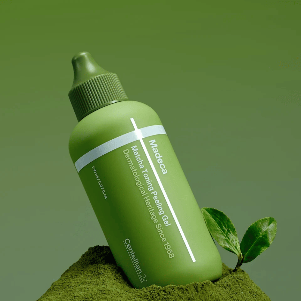 Centellian24 Madeca Matcha Toning Peeling Gel imagem do produto – esfoliante coreano suave peeling gel com matcha que ajuda a refinar a textura da pele e dar uma aparência mais fresca.