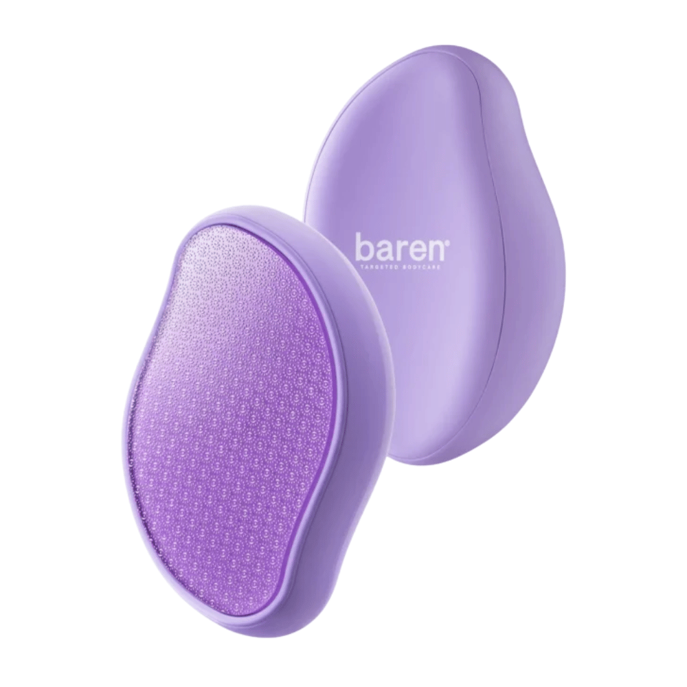 3. Baren Magic Glass Stone Foot File – frente e verso de lima roxa para os pés com superfície abrasiva para suavizar pés secos e ásperos