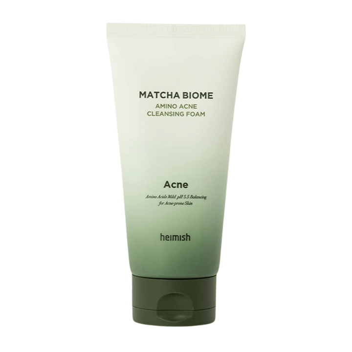 Heimish Matcha Biome Amino Acne Cleansing Foam – coreano limpeza facial para pele propensa a acne e sensível com matcha e aminoácidos