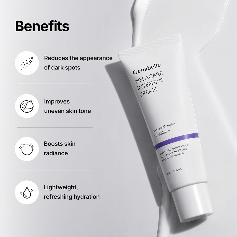 2. Genabelle Melacare Intensive Cream – creme de rosto hidratante que combate manchas escuras visíveis, tom de pele irregular e proporciona luminosidade