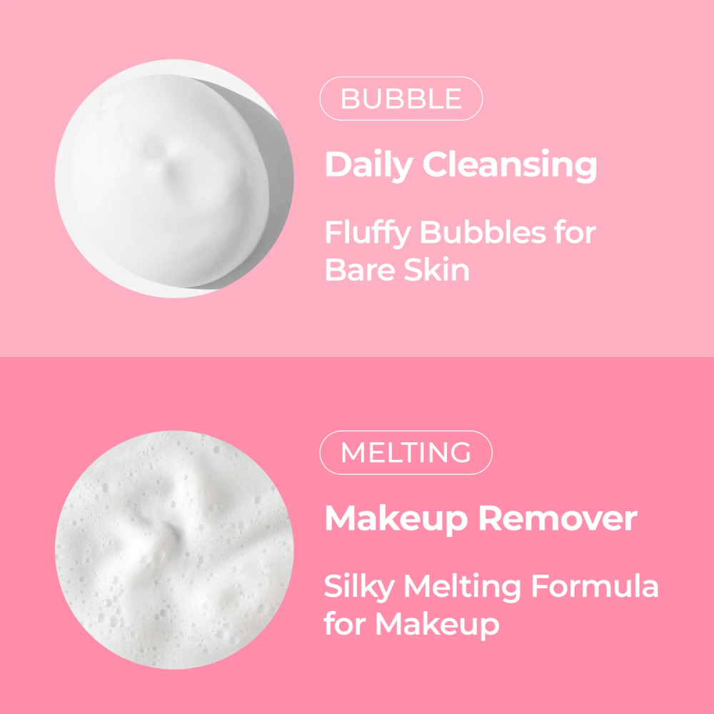 Dr. Melaxin Melting Cleanser com espuma de bolhas leve para limpeza diária de pele sensível