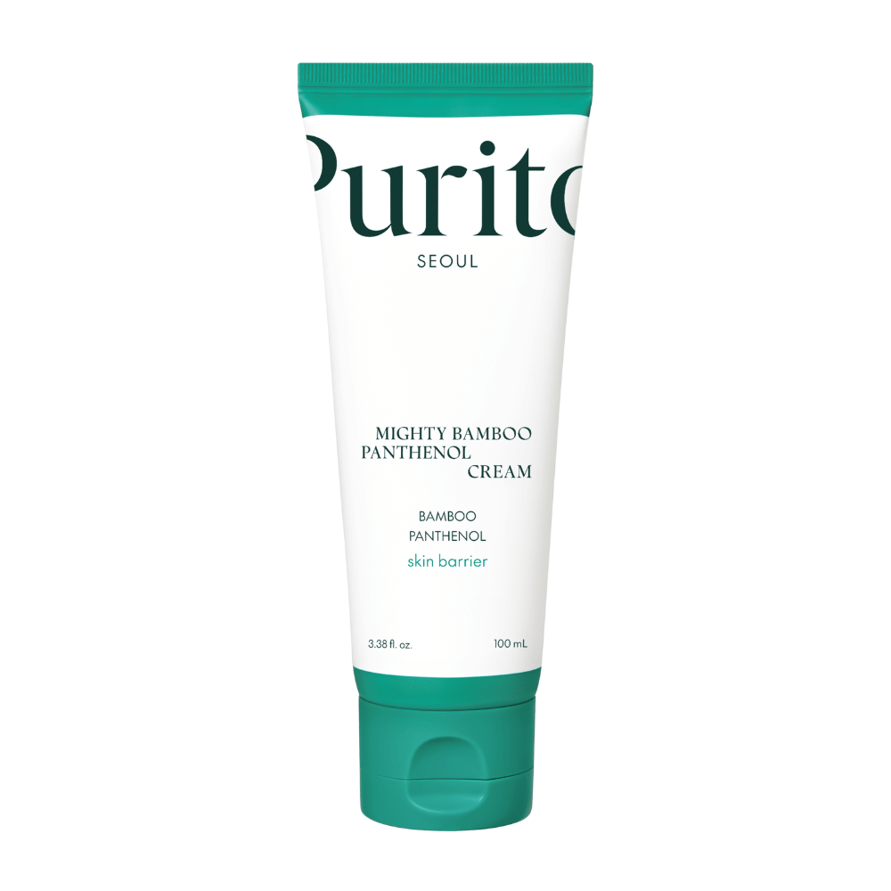 Purito Mighty Bamboo Panthenol Cream é um creme facial nutritivo que combina extrato de bambu e pantenol para fortalecer a barreira da pele, hidratar profundamente e acalmar a pele sensível. Perfeito para uso diário, deixa a pele macia e equilibrada sem irritação.