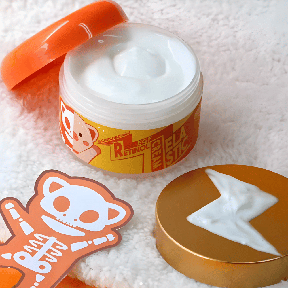 Elizavecca Milky Piggy EGF Elastic Retinol Cream – creme facial coreana com retinol e EGF que ajuda a melhorar a elasticidade da pele, reduzir linhas finas e proporcionar uma pele hidratada e suave.