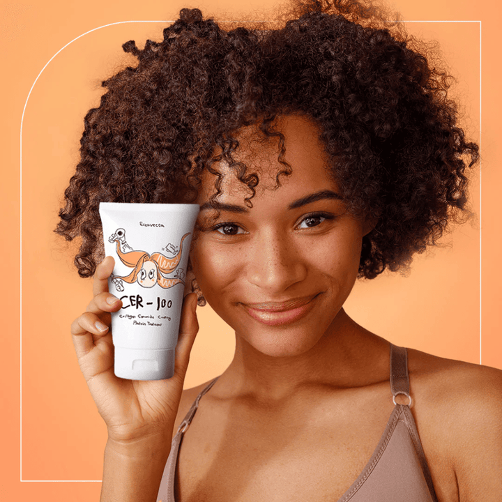 Elizavecca Tratamento proteico Milky Piggy CER-100 para cabelo danificado e seco – fortalece o cabelo e dá brilho com colágeno e ceramidas