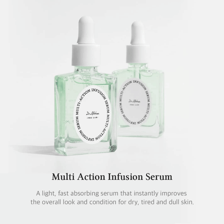 Dr. Althea Multi Action Infusion Serum – sérum facial leve que é rapidamente absorvido e melhora a pele seca, cansada e opaca.
