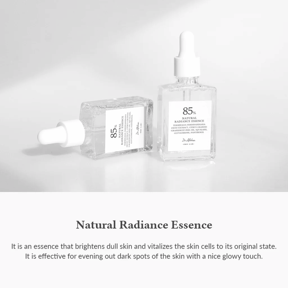 Dr. Althea Natural Radiance Essence que hidrata, proporciona brilho e uniformiza o tom de pele para uma pele saudável e radiante.