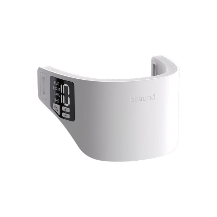 Imagem do produto de Beaund Neckcera sem correia. O dispositivo ergonómico para o pescoço foi concebido para assentar confortavelmente na zona do pescoço durante o tratamento.