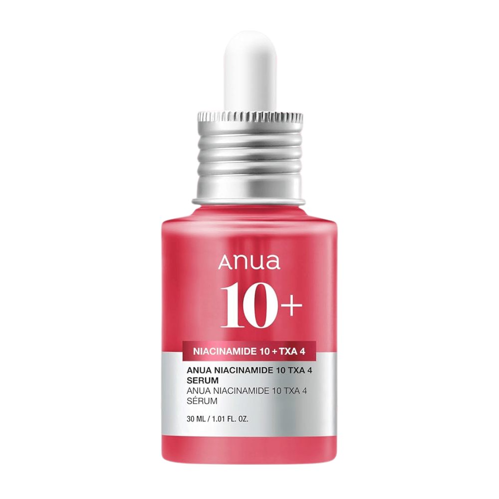 Anua Niacinamide 10% + TXA 4% Serum é um potente sérum sem perfume que equilibra o tom da pele, reduz irregularidades e proporciona um brilho radiante.