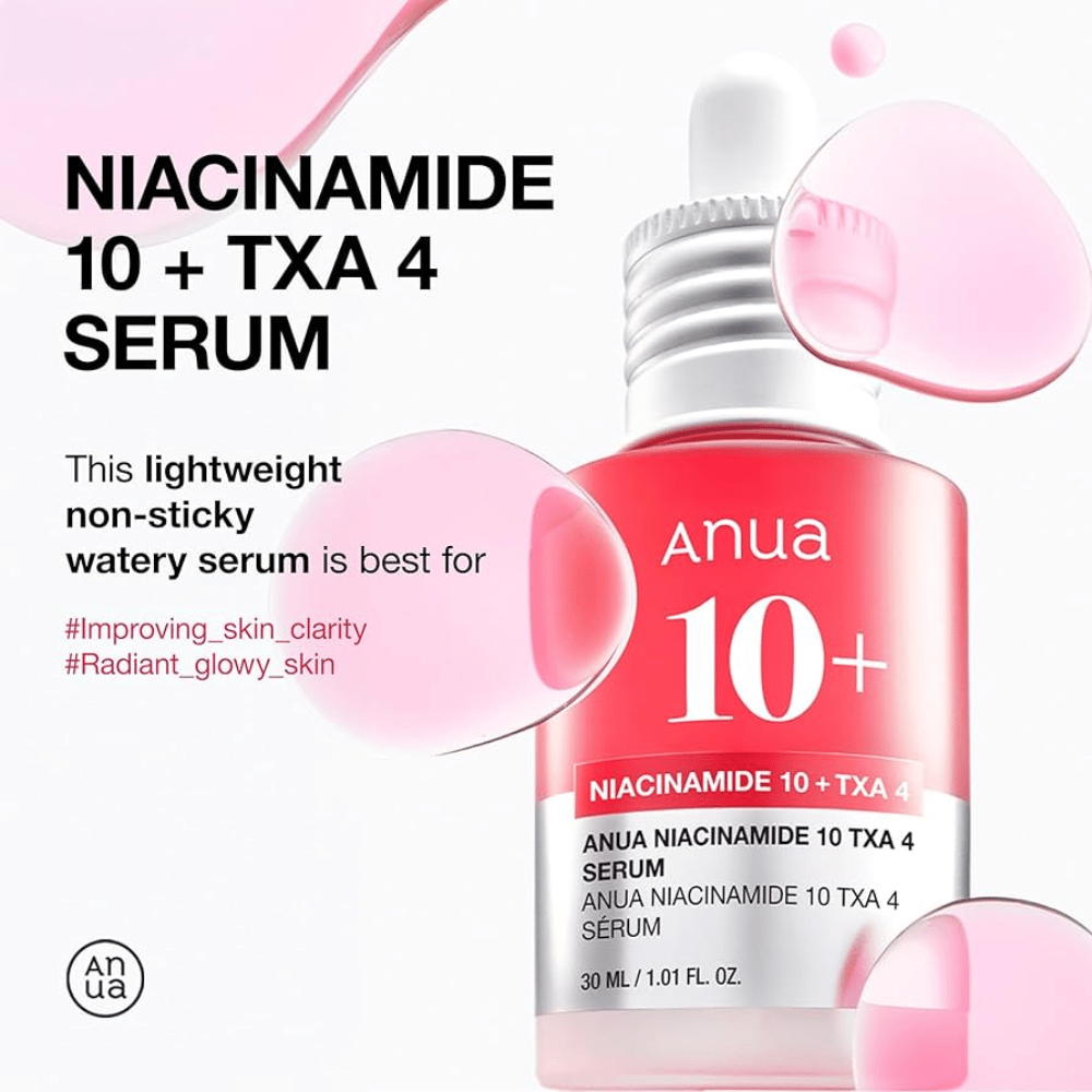 Sérum leve à base de água com 10% de niacinamida e 4% de ácido tranexâmico. Fórmula não pegajosa que melhora a clareza da pele e proporciona um brilho radiante.