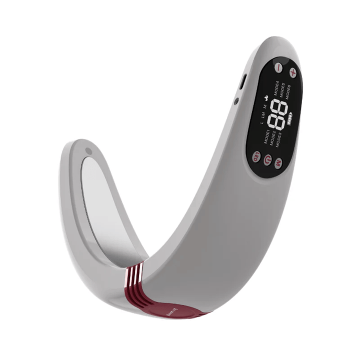 Imagem angular de Beaund Nmode Pro que mostra a construção ergonómica em forma de U. O design foi desenvolvido para proporcionar contacto próximo com a área de tratamento.