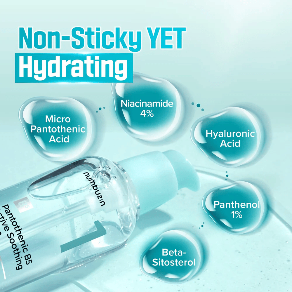 numbuzin No.1 Sérum Pantotênico B5 com 4% de niacinamida, 1% de pantenol e ácido hialurônico – sérum hidratante e equilibrante de sebo contra acne