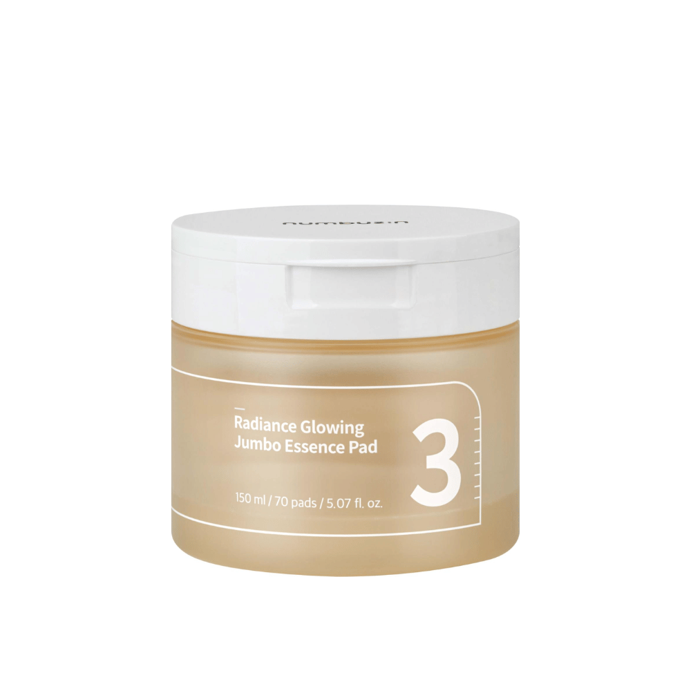 Imagem do produto de frasco fechado com numbuzin No. 3 Radiance Glowing Jumbo Essence Pad, 150 ml / 70 pads.