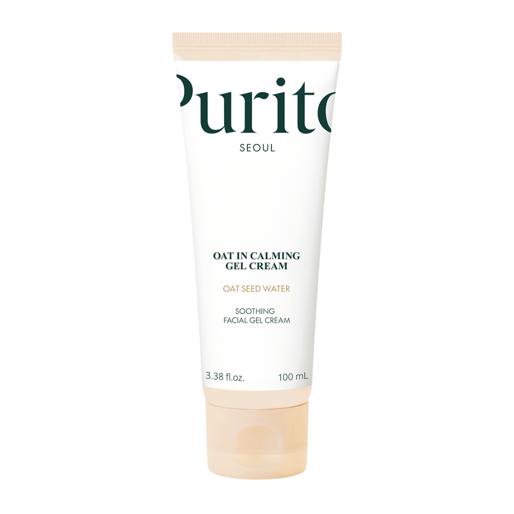 Imagem do produto em Purito Oat-In Calming Gel Cream 100 ml. Creme gel facial calmante com água de aveia que acalma e hidrata a pele.