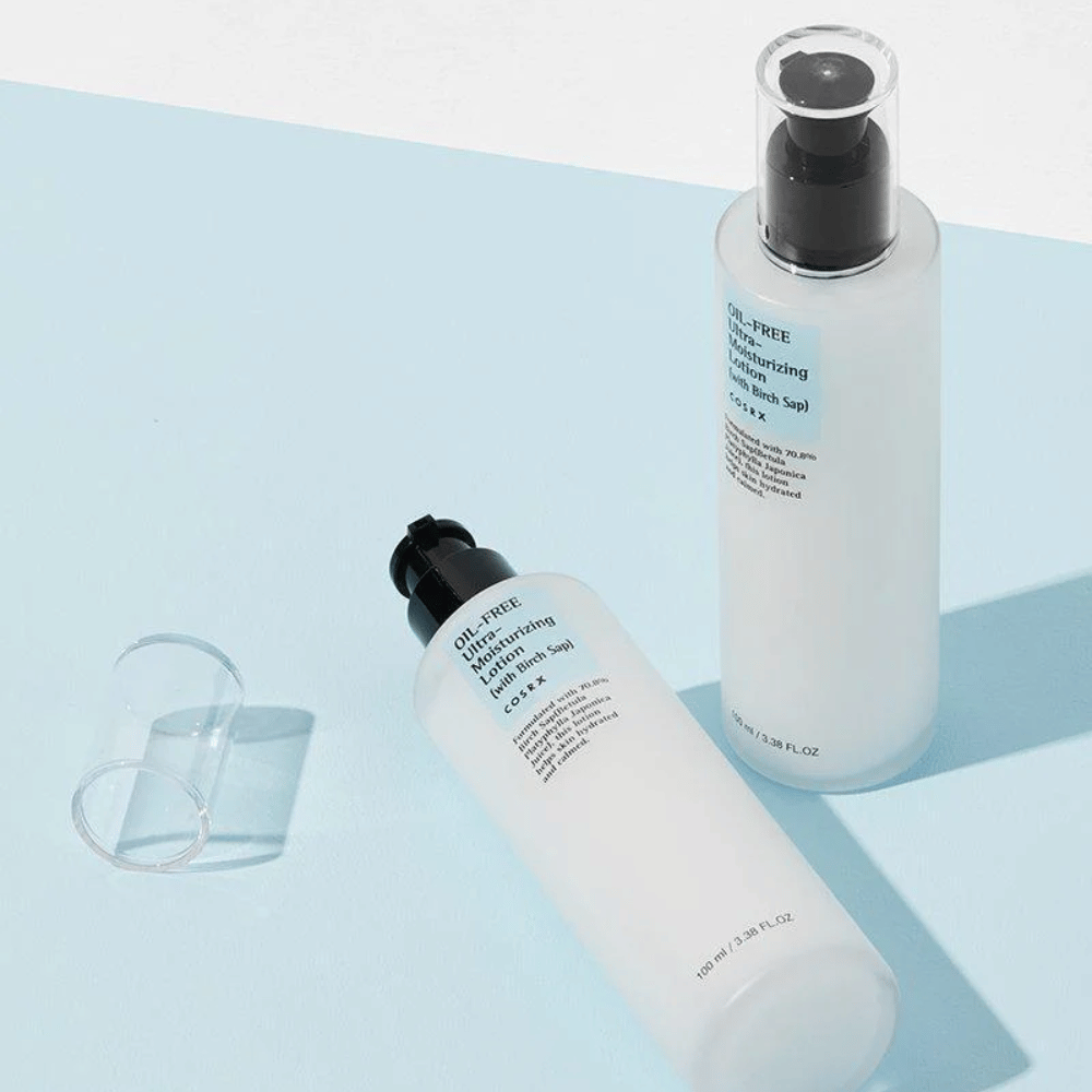 COSRX Loção Ultra-Hidratante Sem Óleo com Seiva de Bétula 100 ml loção facial leve sem óleo com seiva de bétula para pele oleosa e combinada