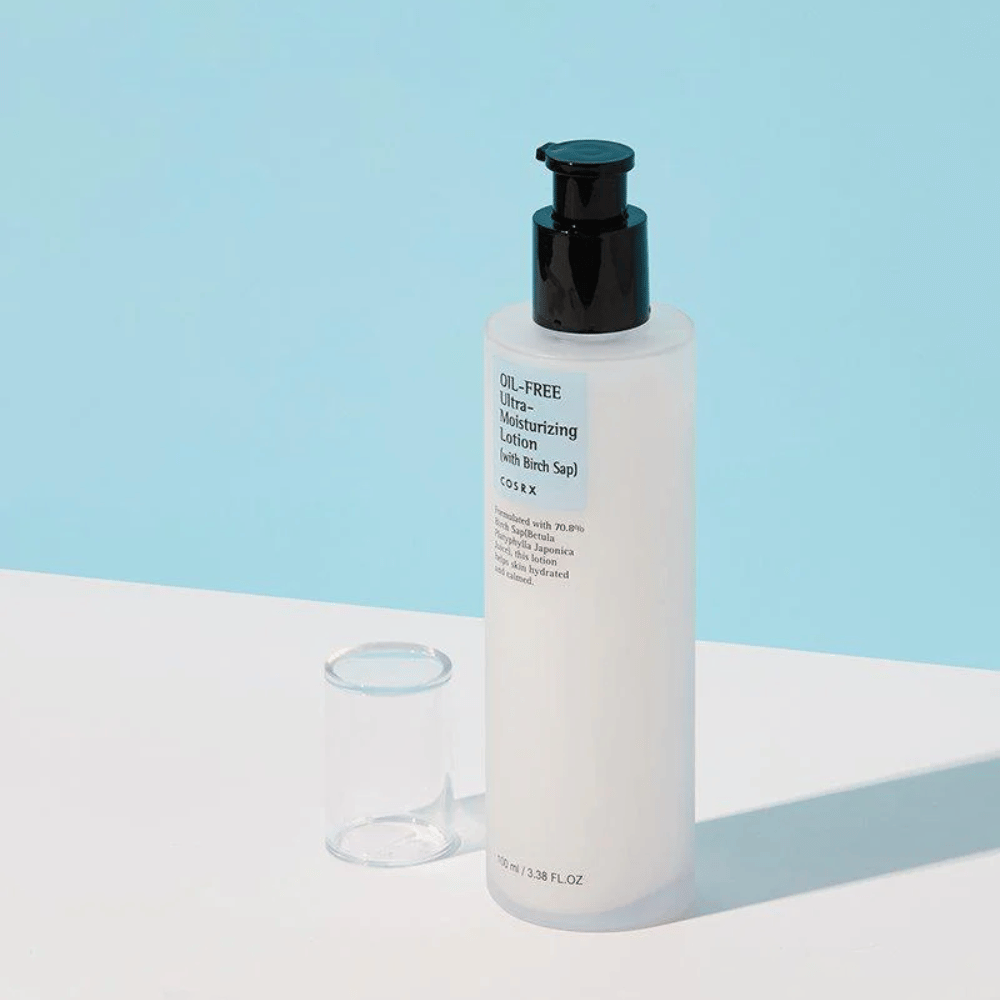 COSRX Loção Ultra-Hidratante Sem Óleo 100 ml loção hidratante com seiva de bétula que acalma e equilibra a pele