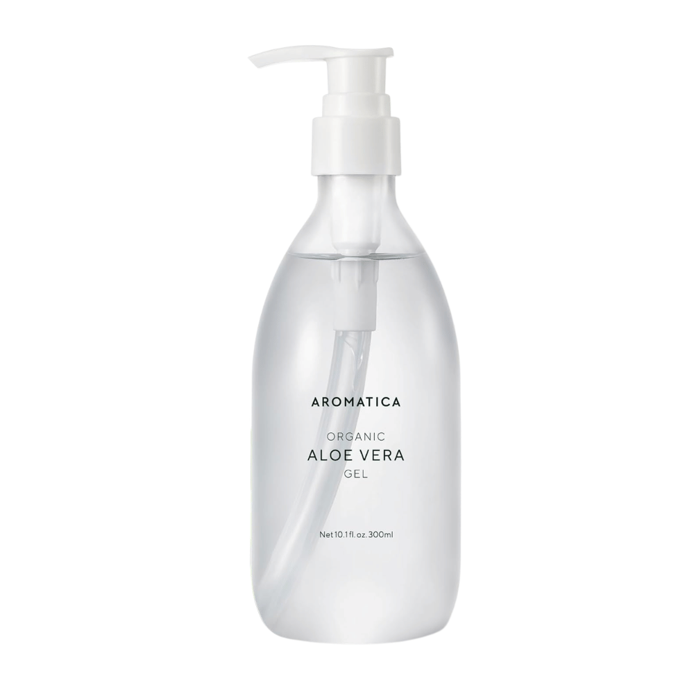 1. AROMATICA Organic Aloe Vera Gel 300 ml – imagem do produto com frasco doseador