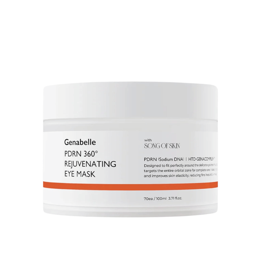 Genabelle PDRN 360° Rejuvenating Eye Mask com PDRN e máscara de hidrogel de 360 graus para hidratação intensiva e cuidado de toda a zona dos olhos.