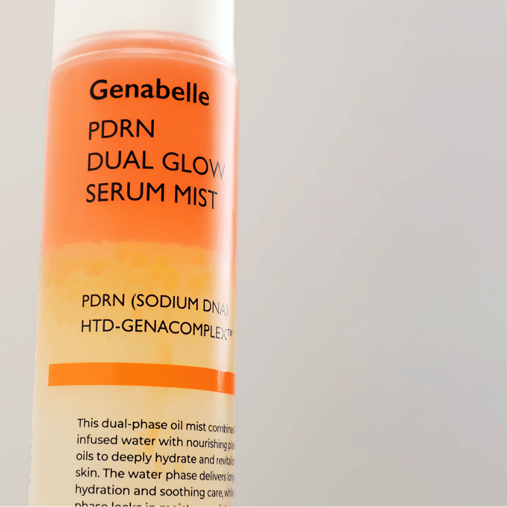Genabelle PDRN Dual Glow Serum Mist com PDRN e HTD-GENACOMPLEX para pele hidratada
