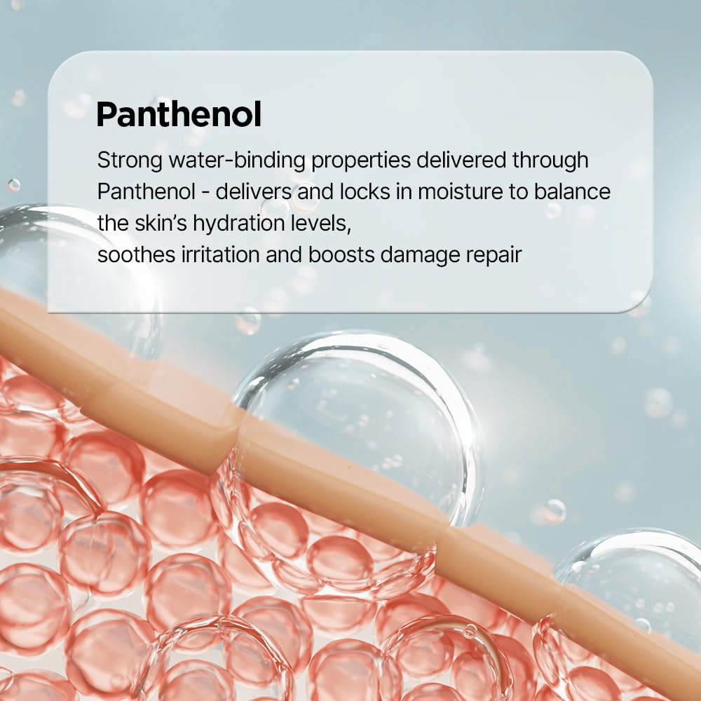 O pantenol reforça a barreira cutânea e hidrata a pele em Genabelle PDRN Enriched Recovery Balm