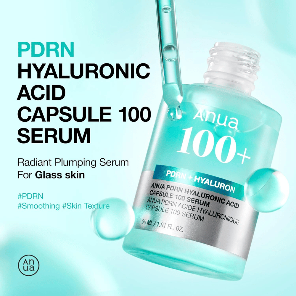 Anua PDRN Hyaluronic Acid Capsule 100 Serum é um sérum hidratante para um visual radiante de "glass skin". Contém PDRN e ácido hialurônico para suavizar a textura da pele e fornecer hidratação intensa. Perfeito para restaurar a elasticidade e suavidade da pele!