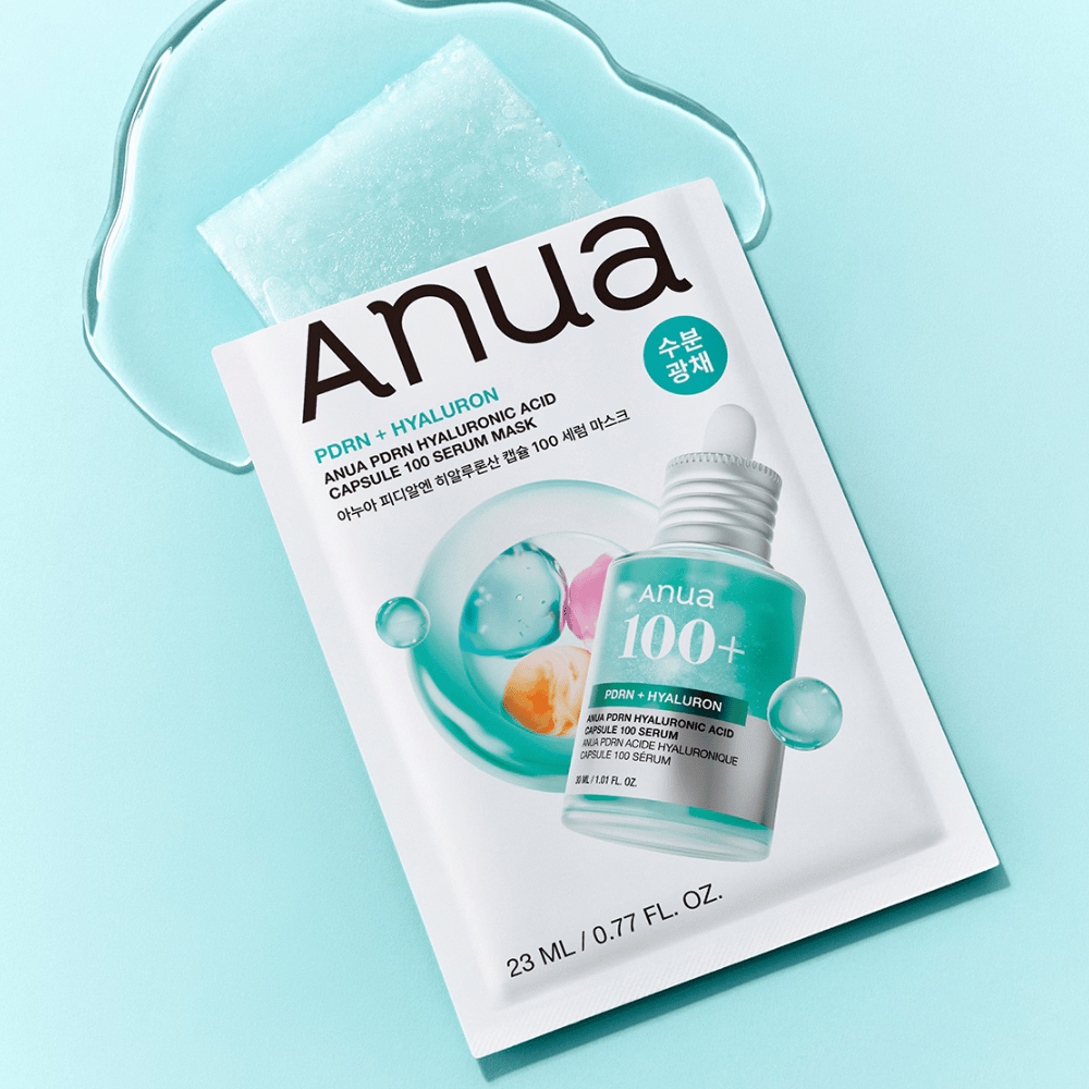 1. Anua PDRN Hyaluronic Acid Capsule 100 Serum Mask – Sheet mask hidratante com PDRN e ácido hialurónico