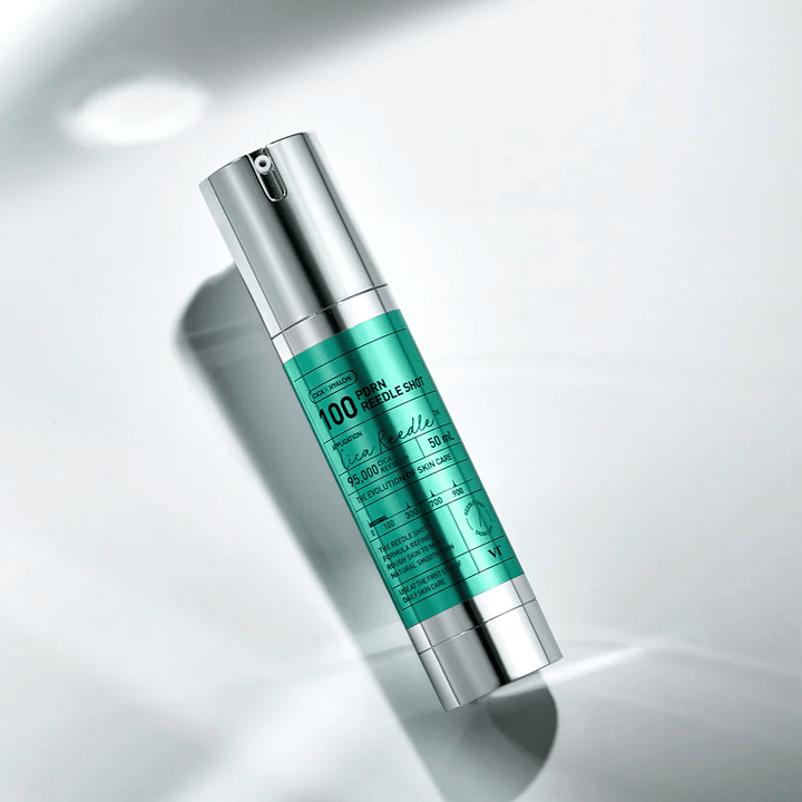 VT Cosmetics PDRN Reedle Shot 100 sérum em frasco com pump com efeito de microagulhamento que melhora a estrutura da pele e estimula a renovação