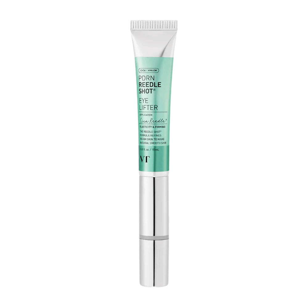 VT Reedle Shot Eye Lifter com PDRN, niacinamida e ceramidas que fortalecem a barreira cutânea e proporcionam luminosidade, bem como firmeza, à volta dos olhos