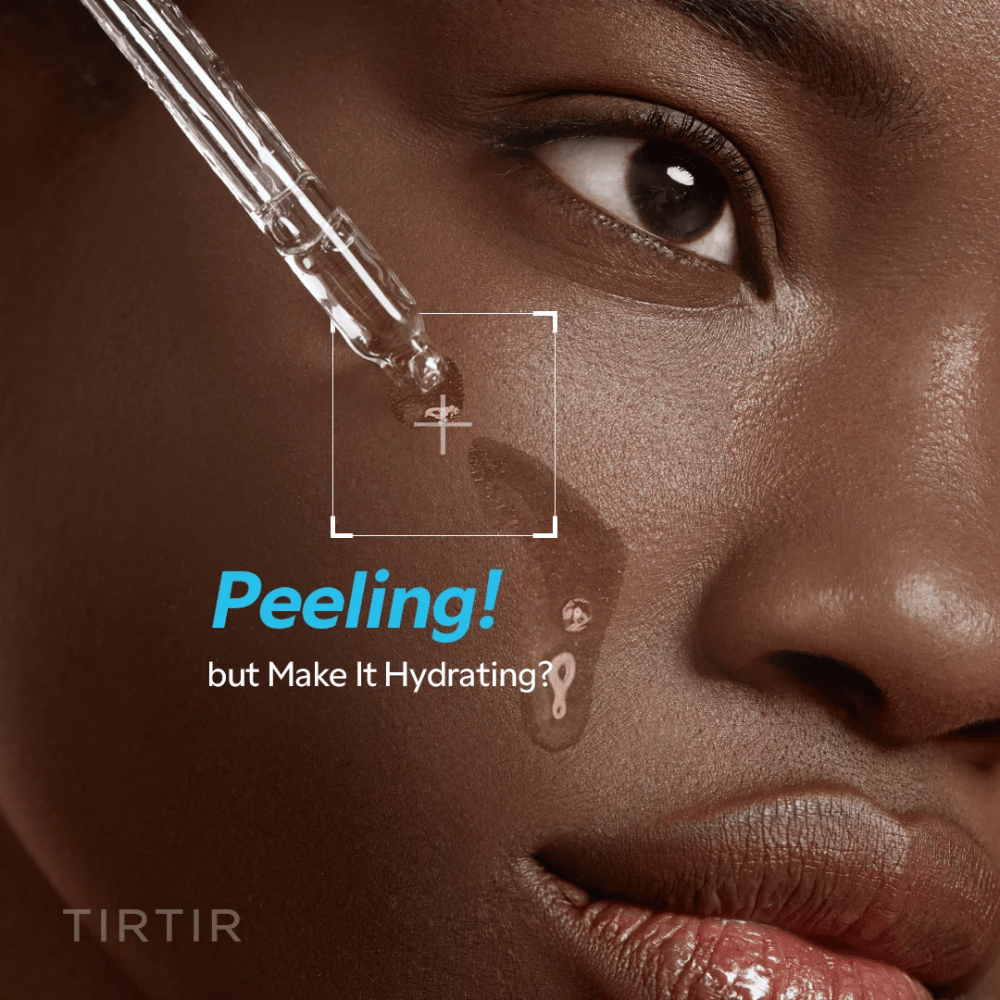 TIRTIR PHA 15% Serum – esfoliação hidratante com pipeta aplicada na pele