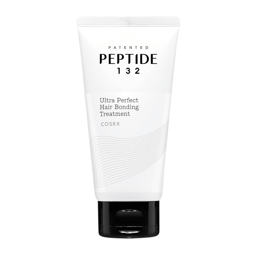 Produktbild av COSRX Peptide 132 Ultra Perfect Hair Bonding Treatment – reparerande hårinpackning som stärker och återfuktar håret.
