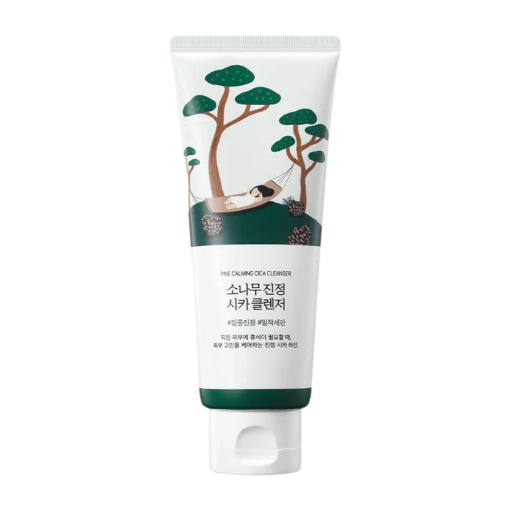 ROUND LAB Pine Calming Cica Cleanser – imagem do produto de limpeza facial coreano calmante