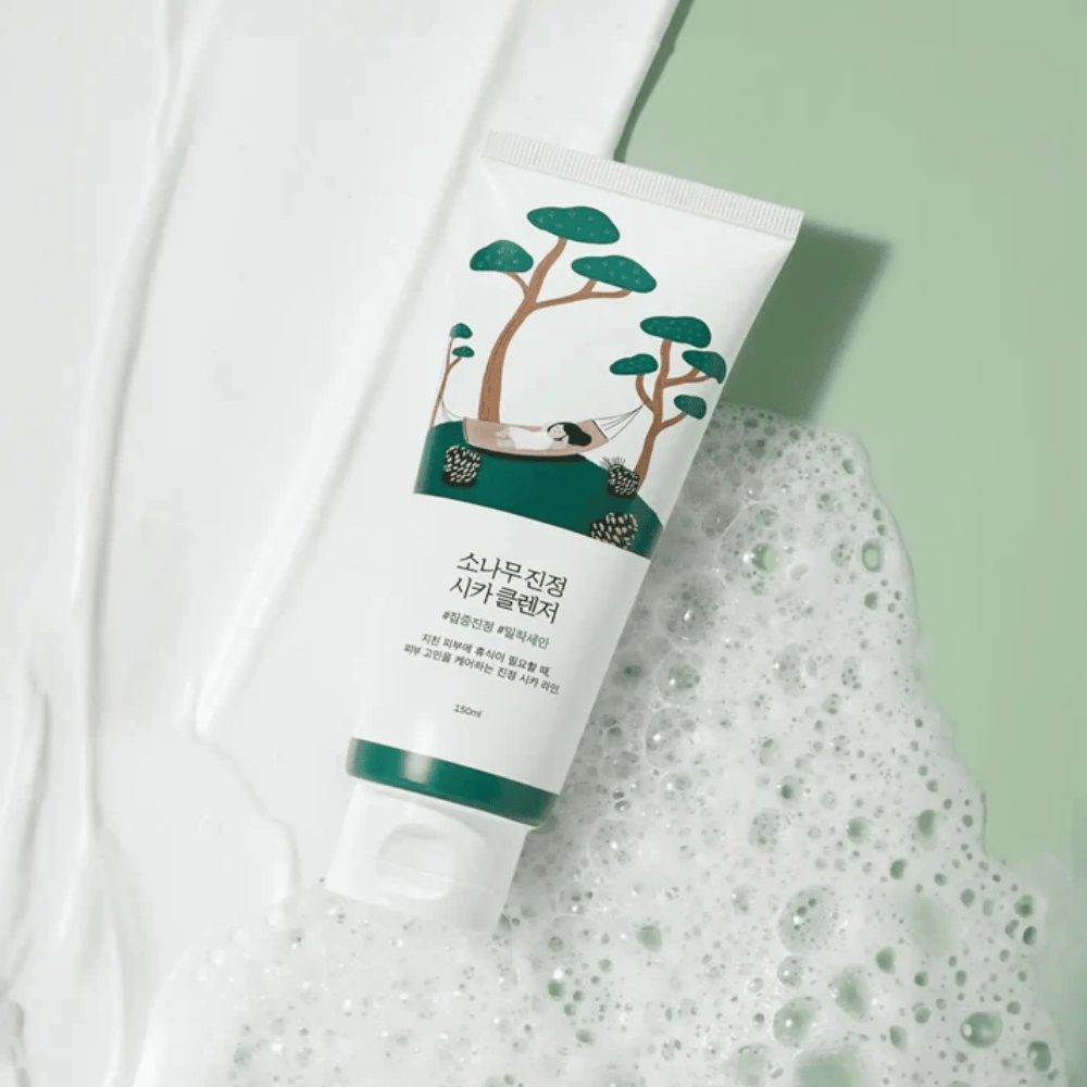 ROUND LAB Pine Calming Cica Cleanser – limpeza espumante para uma pele limpa e fresca