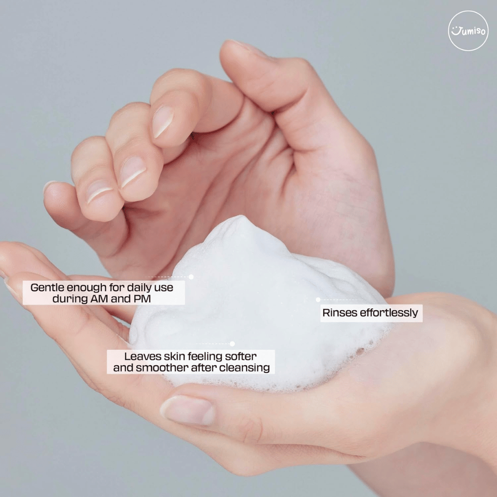 Jumiso Pore Purifying Salicylic Acid Foaming Cleanser – pH baixo suave limpeza facial com ácido salicílico que limpa os poros e é adequado para uso diário de manhã e à noite